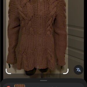 Chunky Cable Knit Sweater - Brown